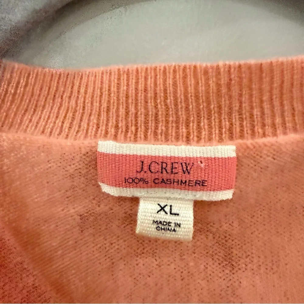 J Crew Sweater 100% Cashmere Crewneck in Pale Guava K1313